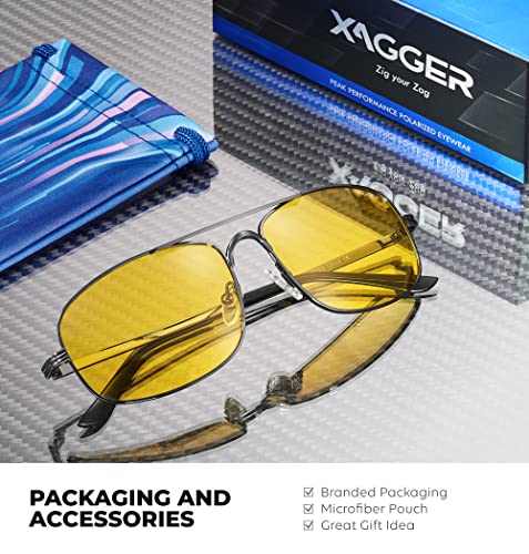 Image of Polarized Brow Bar Aviator Sunglasses for Men Pilot Military Style Metal Frame Driving Shades UV400