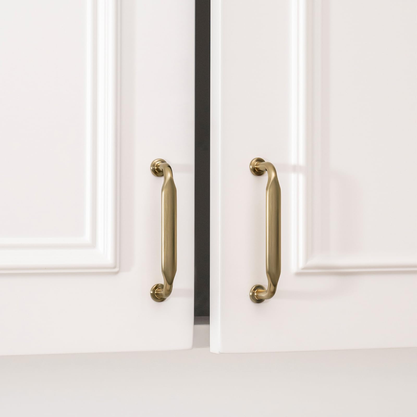 goldenwarm 5 pack 3 inch champagne bronze cabinet pulls kitchen cabinet handles solid zinc alloy pulls for cupboard, bathroom, drawer & dresser