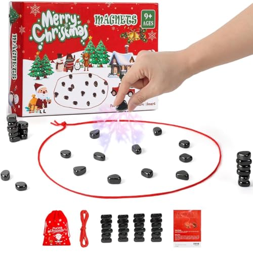XIERBASI Juego de Ajedrez Magnético, Juego de Mesa Familiar con 24 Piezas, Juego Magnético para Niños y Adultos, Juego Familiar para Fiestas Navideñas, Regalos de Navidad y Año Nuevo