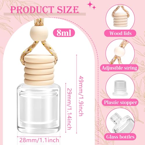 Image of AROIC Car Air Freshener - Pink Sparkle Champagne Fragrance, 6 Pack Long Lasting Essential Oil Fragrance Diffuser, Hanging Cute Automotive Perfumes Interior Decor, Pink Car Accessories for Women & Men