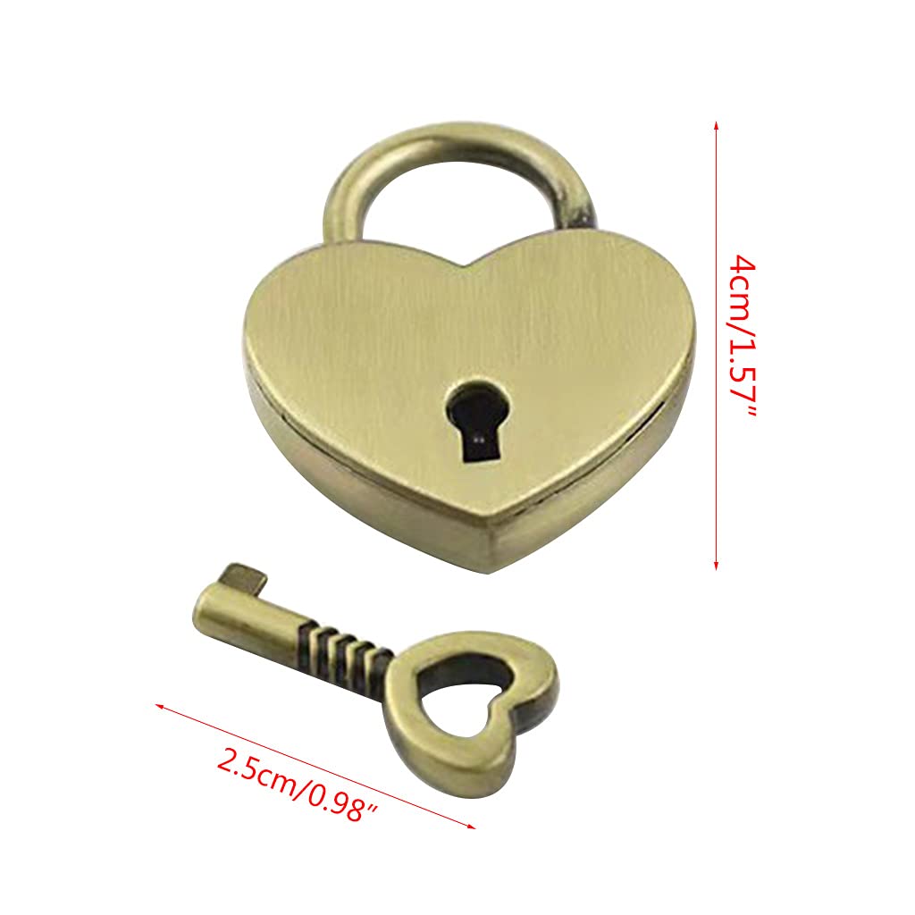 heart shaped padlock with key padlock padlock with key padlock classic wedding padlock unqique padlock anniversary small necklace stainless steel for locker waterproof heavy duty with key - Image 3