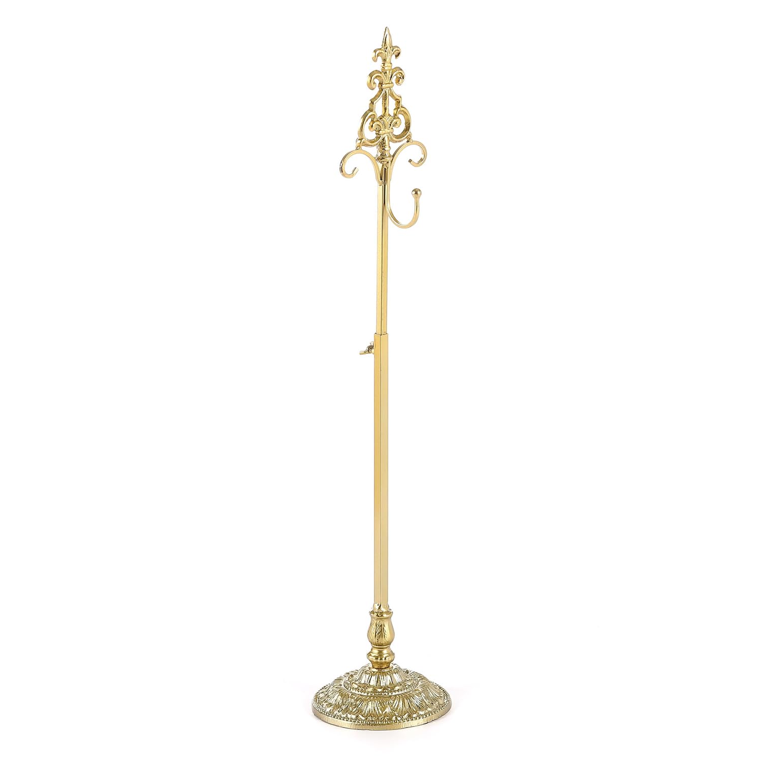 Soportes de corona para exhibición, soporte de corona de metal, colgador de corona de pie con base de hierro forjado, soporte de exhibición ajustable para corona de Navidad y Año Nuevo, decoración de