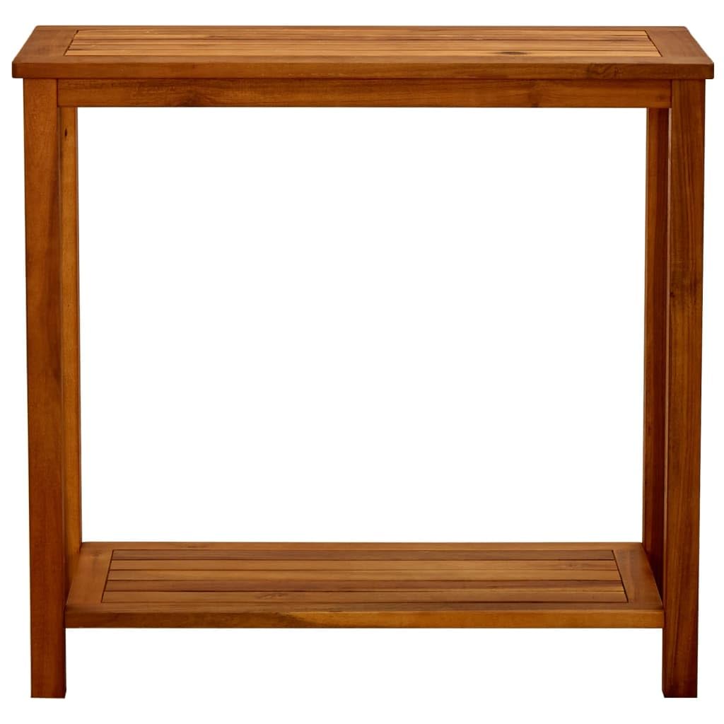 vidaXL Mesa Consola de Jardín Entrada Acento Pasillo Vestíbulo Recibidor Auxiliar Decoración Hogar Casa Escritorio 80x35x75 cm Madera Maciza de Acacia