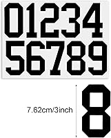Vista 2 de TaoBary 8 hojas de calcomanías de números para buzón, calcomanías de números de vinilo impermeables, autoadhesivas 0-9, calcomanías de vinilo