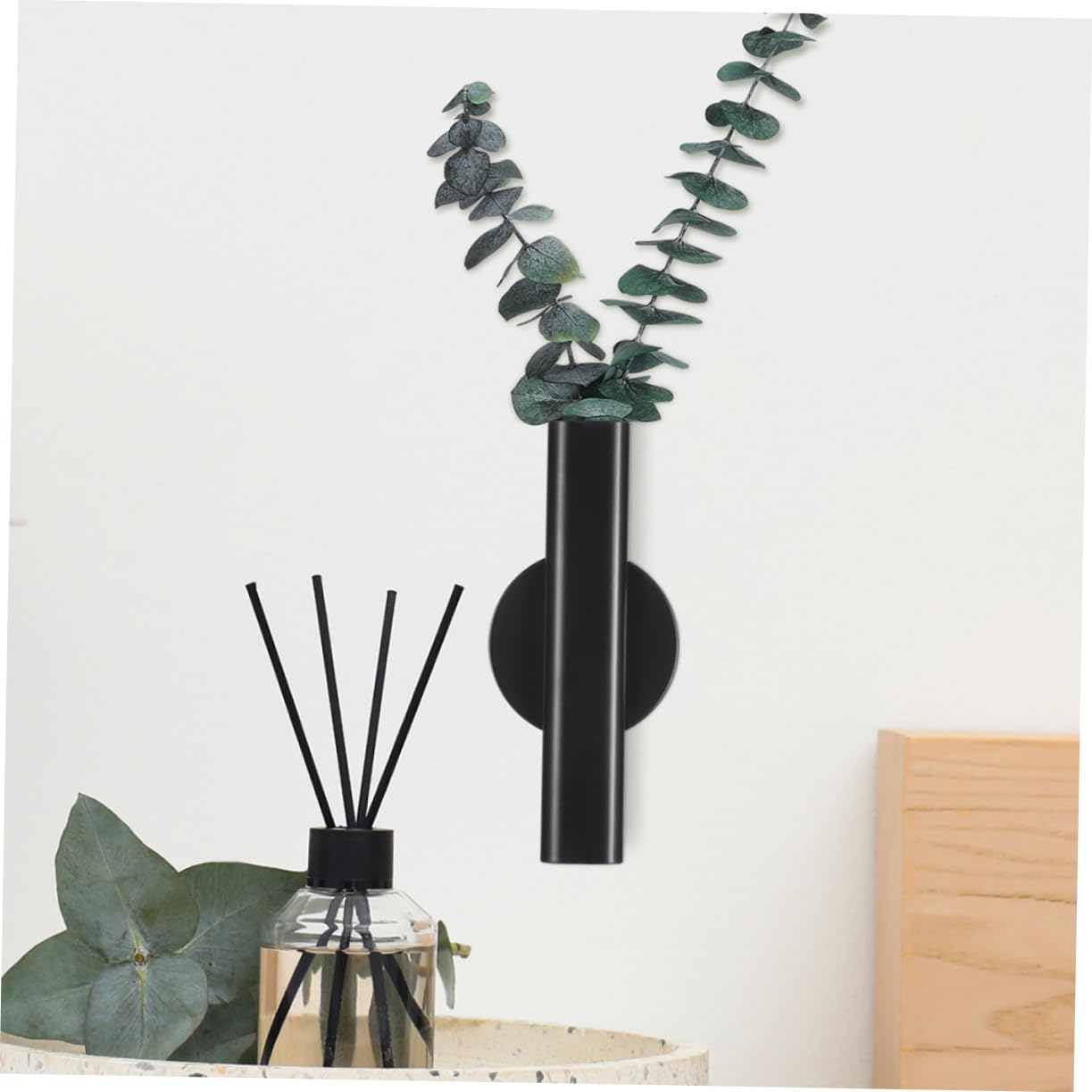 ifundom 3 Sätze Metall Wandvase Für Blumen Wandmontierte Dekovase Für Frische Und Für Hochzeiten Partys Und Kreative Wandblumentöpfe Schwarz Klein 2 Stück * 3
