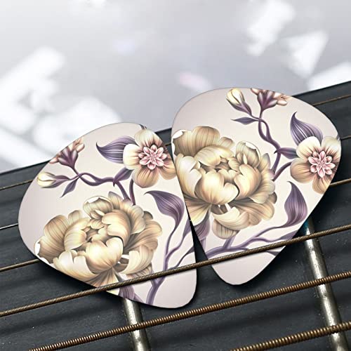 Médiators de guitare 12-Pack violet élégant fleur de pivoine médiators pour guitare électrique guitare acoustique… - Les Beatles, Paul McCartney, John Lennon, RIngo Starr, George Harrison Médiators de guitare 12-Pack violet élégant fleur de pivoine médiators pour guitare électrique guitare acoustique… – Image 7