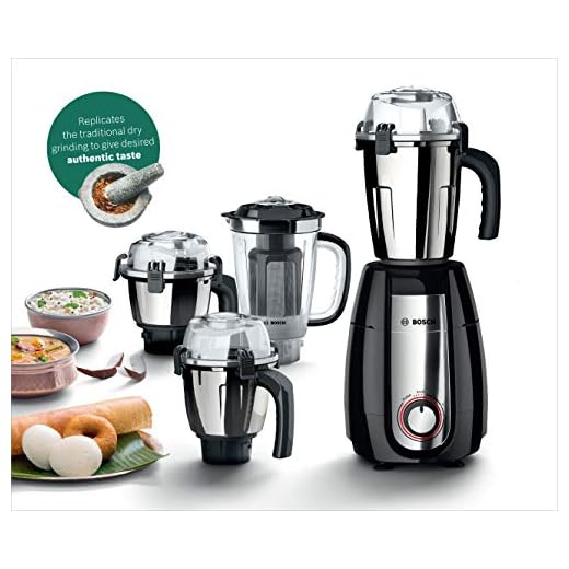 Bosch TrueMixx Pro Mixer Grinder 1000 Watt-MGM8842MIN, Black