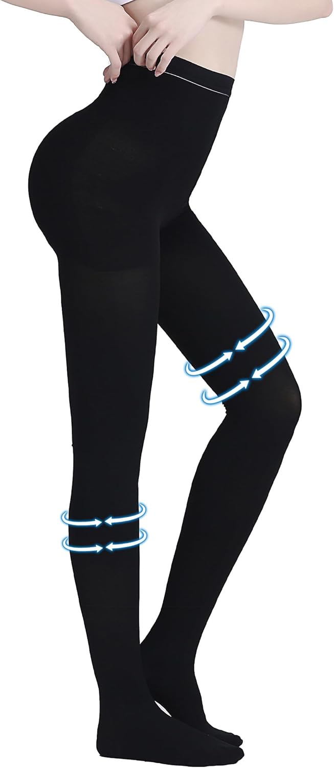 Extra Wide 5XL Medical Compression Pantyhose for Women & Men, Closed Toe 20-30 mmHg Graduated Compression Stockings Waist High Support Leggings, Support Hose for Edema, Post Surgery,During Pregnancy