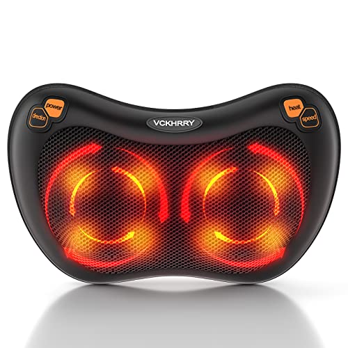 VCKHRRY Cojín Masajeador Shiatsu 8 Cabezal de Masaje Eléctrico Masajeador Espalda Con Función de Calor para Cervical Piernas Hombro Relajación Hogar y Oficina Cover