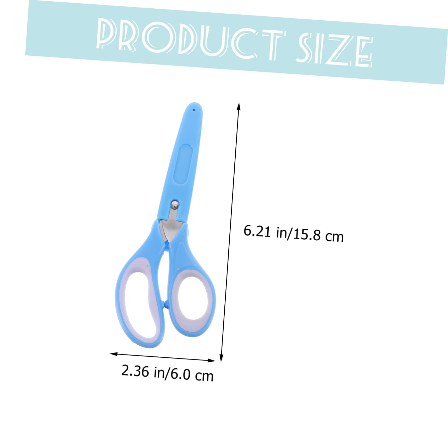 VICASKY 5 set di forbici per studenti in gomma e plastica con manicotto, forbici di sicurezza, forbici per bricolage, forbici rotonde, per cipolle, forbici per bambini, 2-5, 3 pezzi x 5