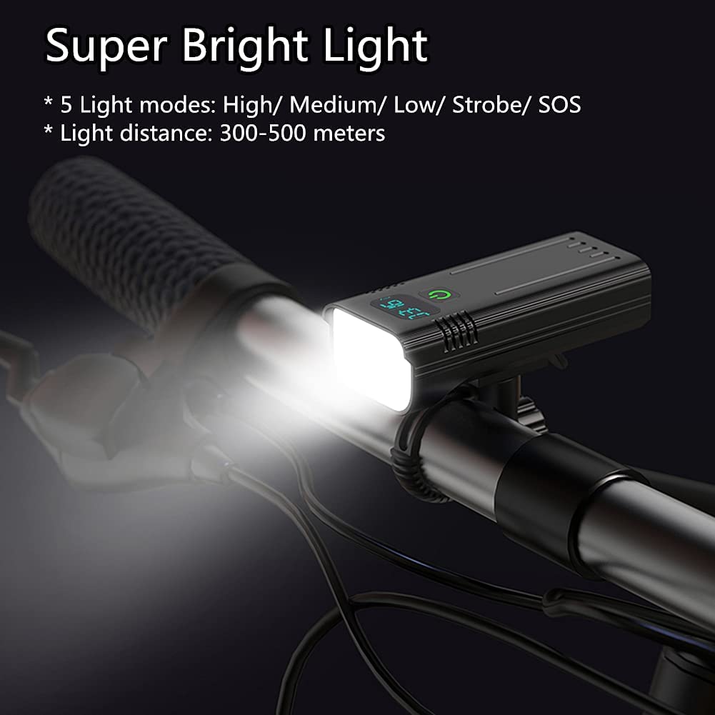 Faro LED 900 Lumen USB-C Faro LED Per Bici USB Ricaricabile 900 Lumen, Impermeabile E Super Luminoso: Luce Anteriore Con Caricabatterie Type-C Faro Bici LED