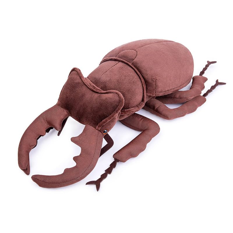 PuffPurrs Realistic Stag Beetle Plush Toy - 10" Lucanidae Atlas Animal Insect Beetle Stuffed Animal, Soft Crustaceans Animals Model, Unique Beetle Plushie Toys Model Dolls Gifts for Kids — image 1
