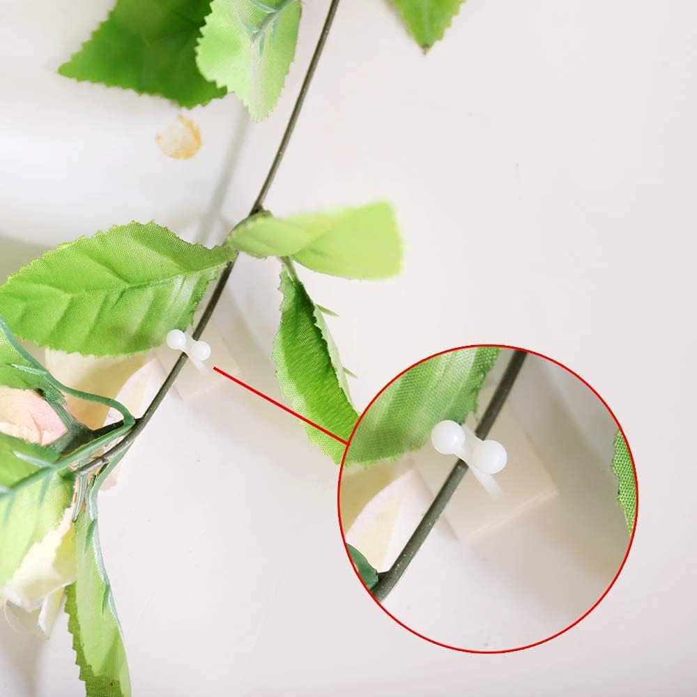 50 Pcs White Nylon Self-Adhesive Twist Locks Holder Cable Tie Clips