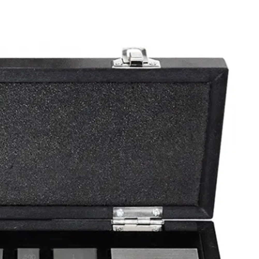 Kit de calibración para indicador de esfera con 9 bloques de calibre y plano óptico, certificado rastreable NIST, grado AS0, precisión de 0.000 pulgadas, para ASME B89.1.9 ISO 9000 nivel 1