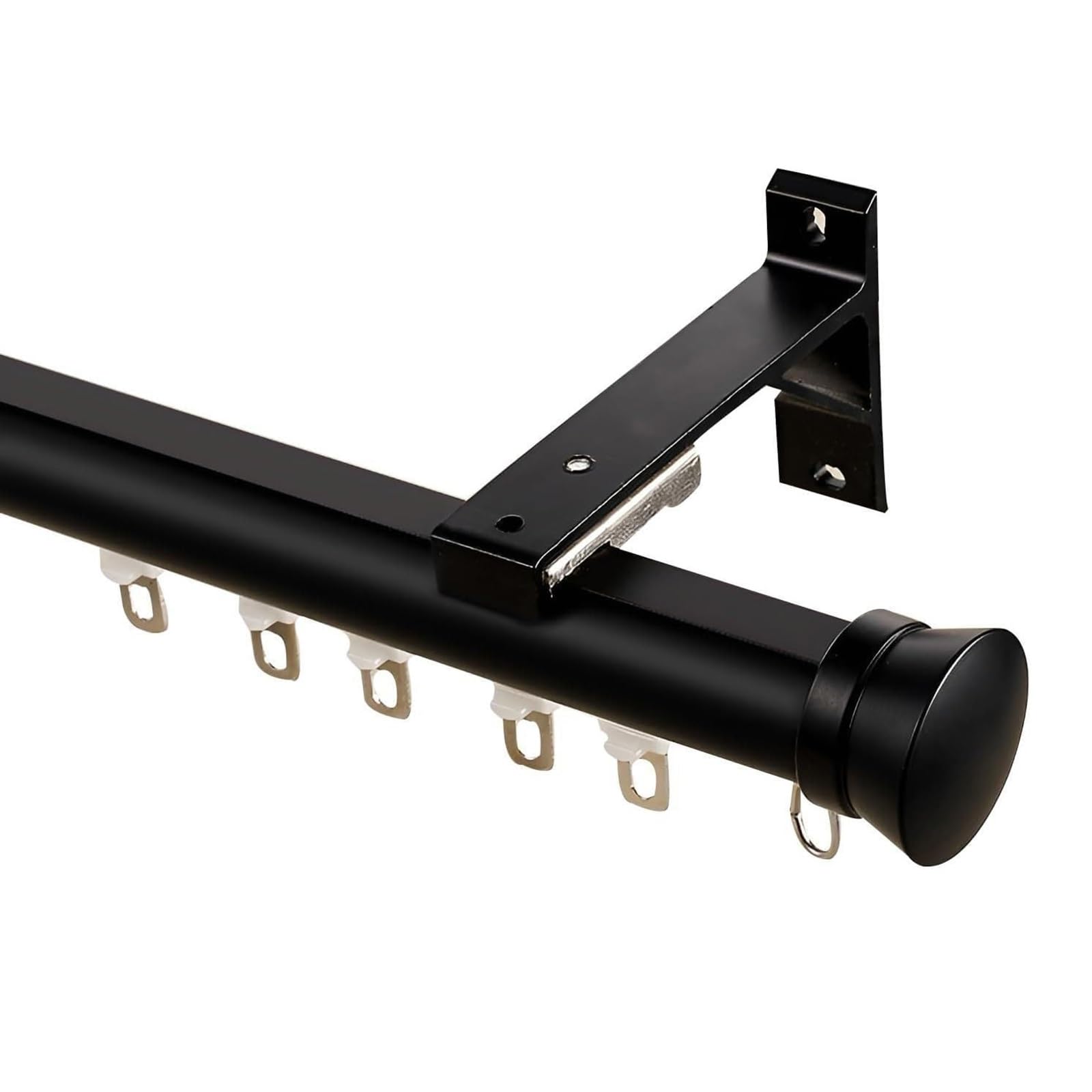 Tringle style rail romain en aluminium noir de 1,6 m haute resistance