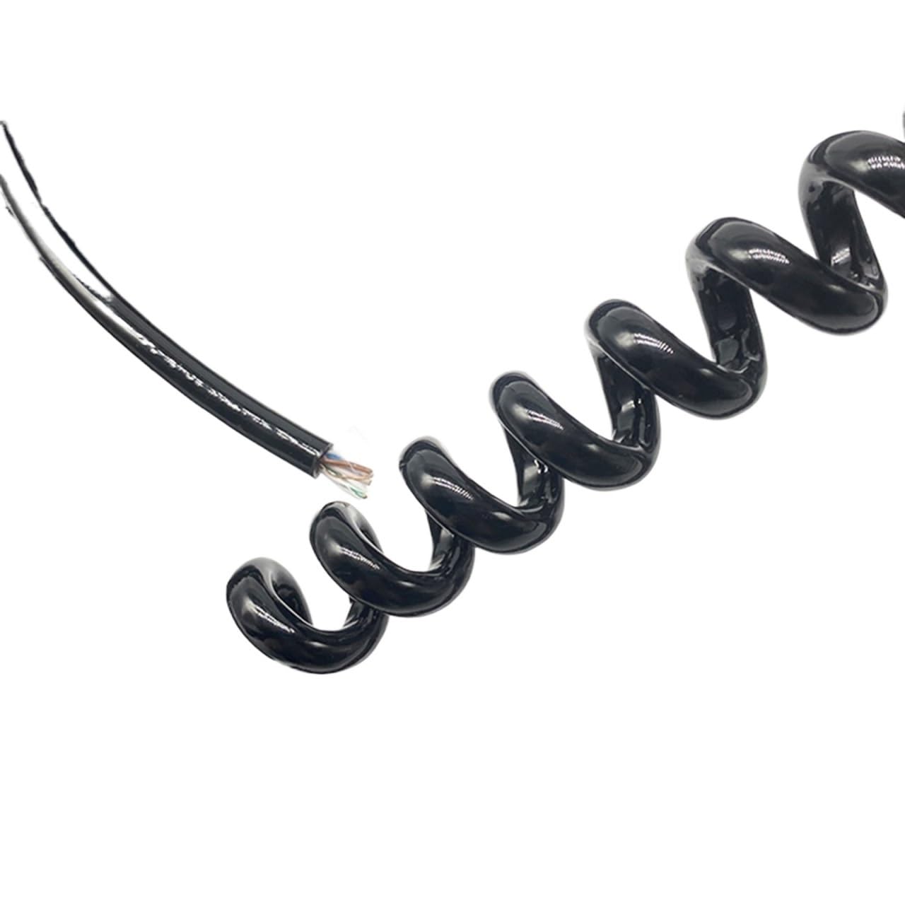 Spirale Enroulée Câble Spiralé En Polyuréthane à 21 Conducteurs 24 AWG Fil électrique Extensible Blindage à Ressort Fil Télescopique Fil De Tension(1 Meter