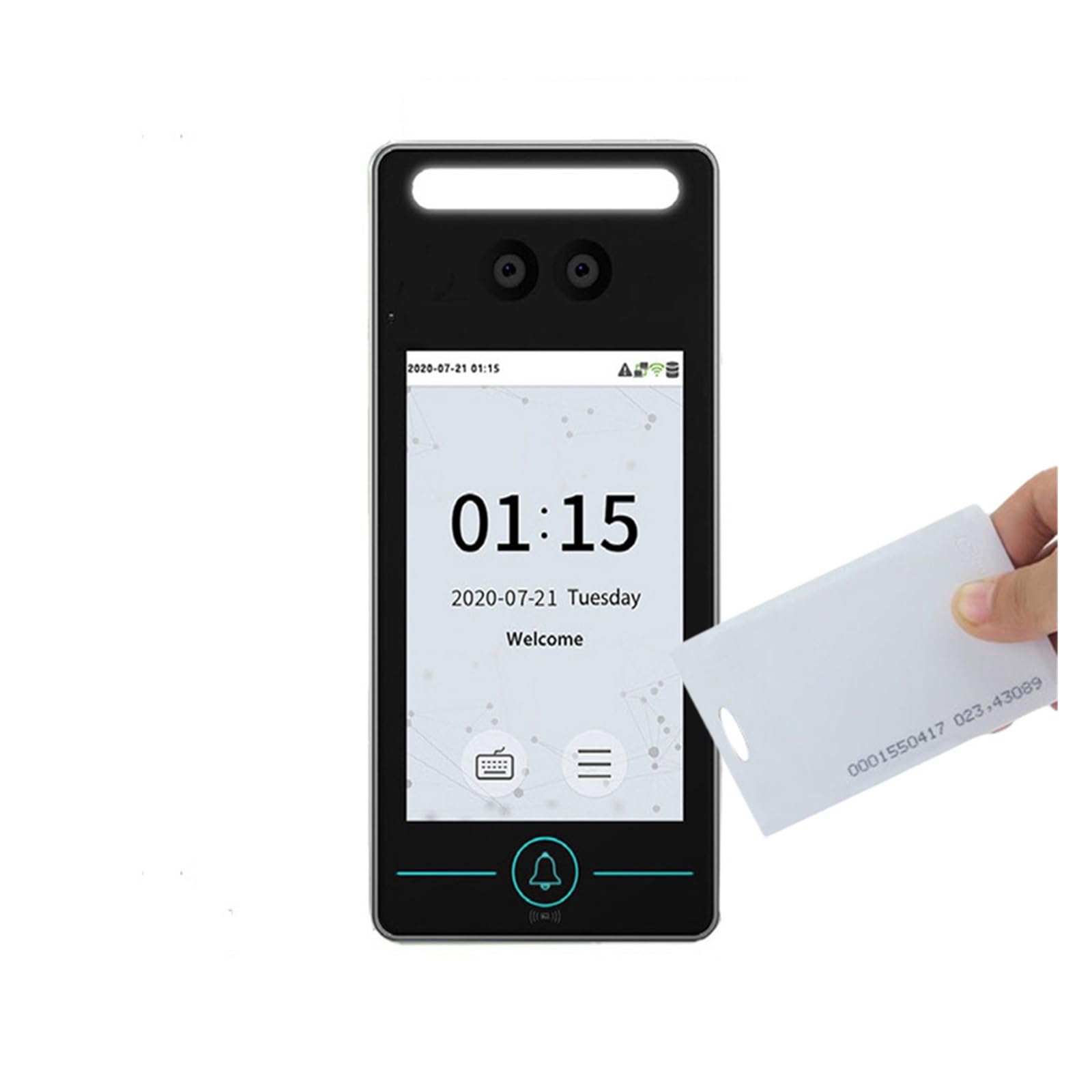 Instämplingsmaskin, V4L Dynamiczne rozpoznawanie twarzy Palm Karta RFID System kontroli dostępu do drzwi TCP/IP Maszyna do rejestracji czasu pracy USB(Spedface-V4L-ID-WIFI,English)