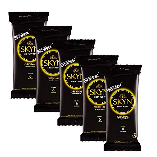Kit c/ 5 Pacotes Preservativo Skyn c/ 6 Un Cada
