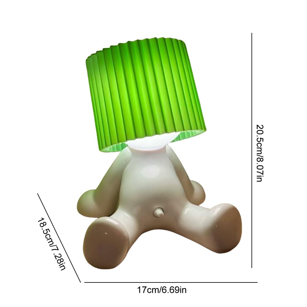 RUIDAY Shy Boy Table Lamp with Wiener Switch - Funny White