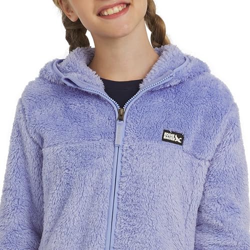 Image of Eddie Bauer Girls' Quest Plush High Pile Faux Sherpa Hooded Jacket