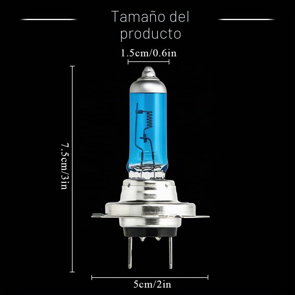 2 bombillas halógenas H7, bombilla halógena, H 7 luz de cruce, 1200 lm, blanco frío (H7)