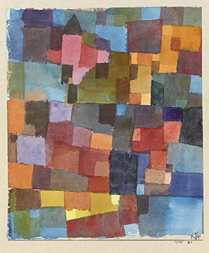 Poster Paul Klee architectures de pièces 50 x 70 cm décoration murale toile