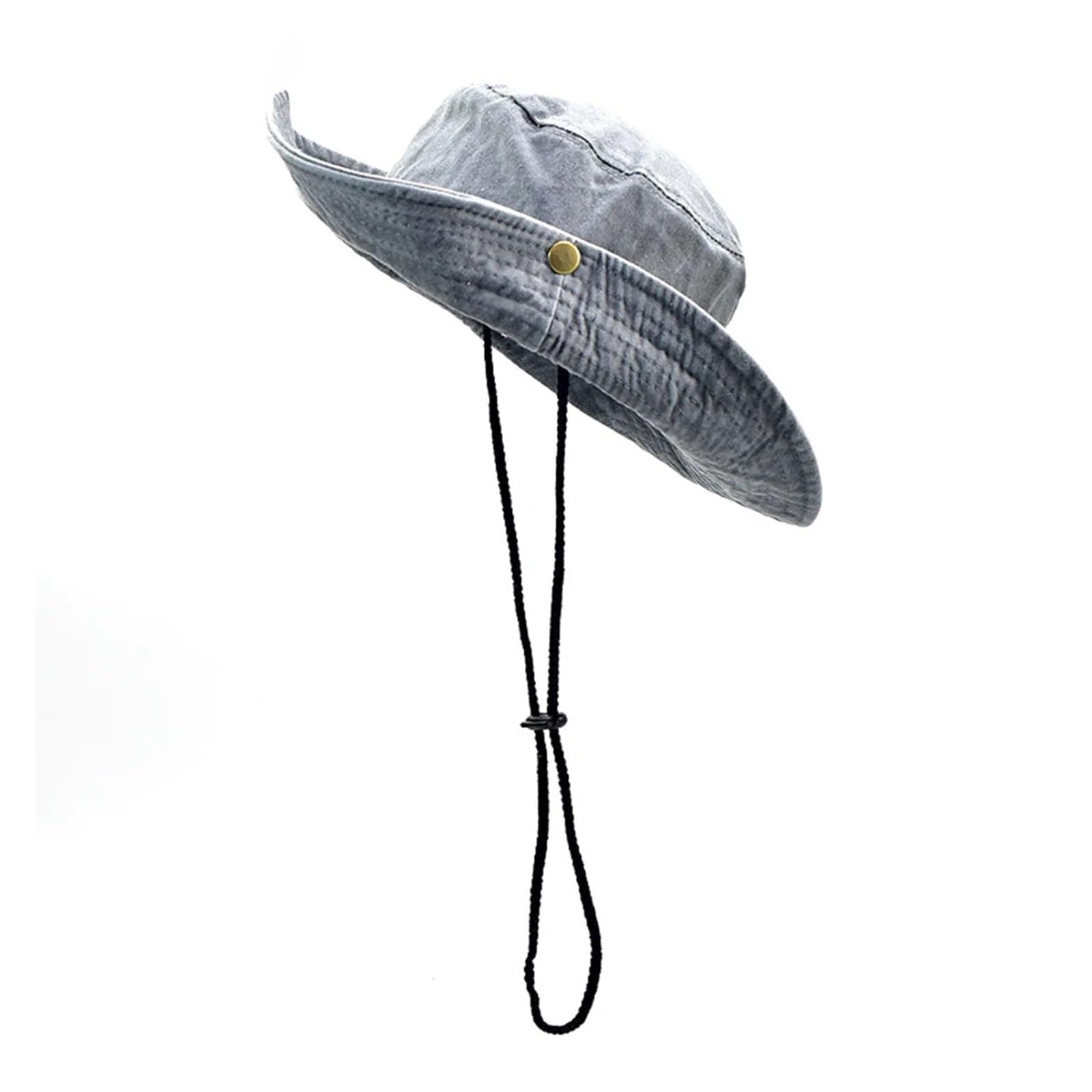 Cappello da Pescatore Cappelli a secchiello Vintag in tinta unita lavato