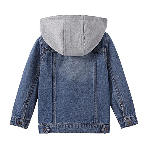 Mud Kingdom Little Girls Jean Jacket Fashion Denim Outerwear Blue Button Down2