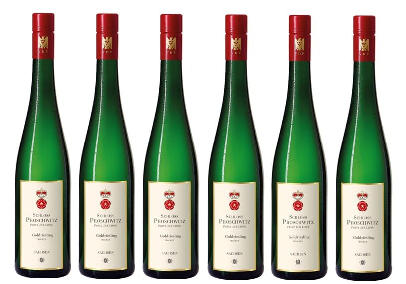 6x 0,75l - 2024er - Schloss Proschwitz - Prinz zur Lippe - Goldriesling - VDP.Gutswein - Qualitätswein Sachsen - Deutschland - Weißwein trocken