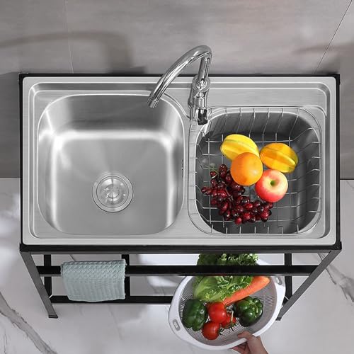 Évier utilitaire rectangulaire pour laver les grands plats sans éclabousser