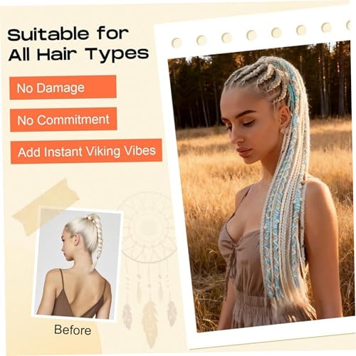 Tresses à clipser gris argenté avec queue de cheval pré-tressée pour un coiffage rapide - 6