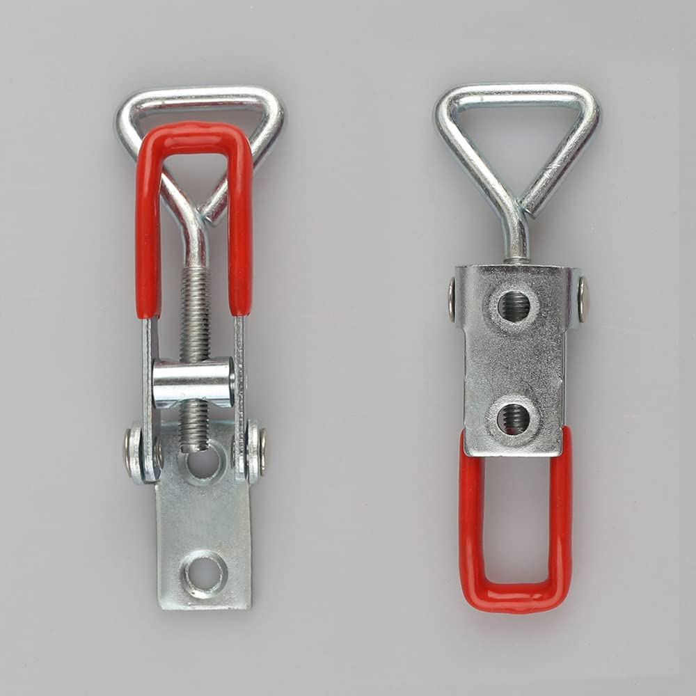 Lot De 2 Loquets à Bascule Robuste Grand, Fermeture à Levier En Acier Inoxydable (Force De Retenue 220 Kg, Verrouillable) Pinces à Bascule Réglables Sauterelle De Serrage Pour Armoire,Porte,Boîte