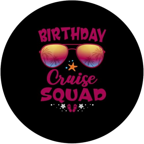 Miniatura 3 de Birthday Cruise Squad Cruising Vacation Sunglasses Birthday PopSockets Swappable PopGrip
