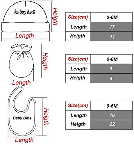 Kiddiezoom Newborn Baby Cap and Mitten Bundle Baby Hats and Mittens Baby Gloves Sets4