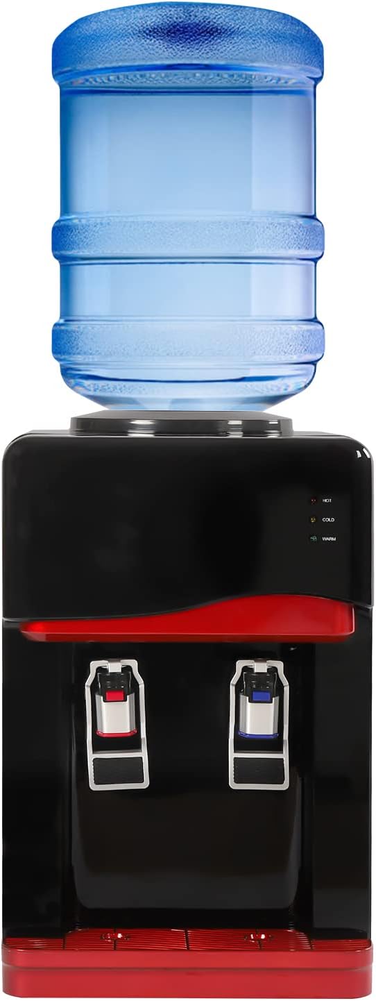 Desktop Water Cooler Dispenser, 110V Top Loading Water