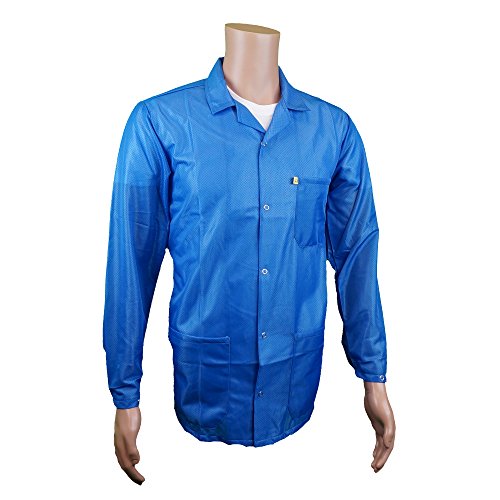 ESD Jacket 90% Polyester Blue Extra Large