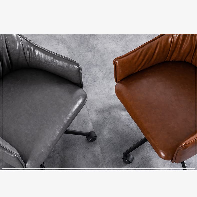 Fotel komputerowy retro Ergonomiczny regulowany podnośnik Obrotowe siedzisko Nowoczesny siedzący Wygodne oparcie Proste krzesło biurowe Proste Beauty Comes