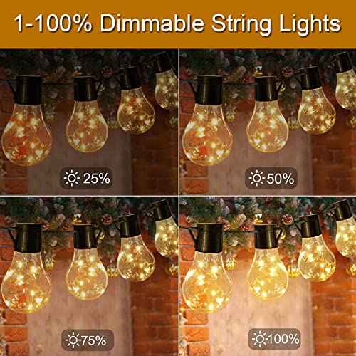 Janchs 14Ft Battery Operated 20 Hanging Bulb 100 Led String Lights, Vintage Commercial Battery Outdoor Lights For Indoor Outdoor Decorations Home, Bedroom, Patio, Balcony, Christmas Party (8 Modes) #TOP7