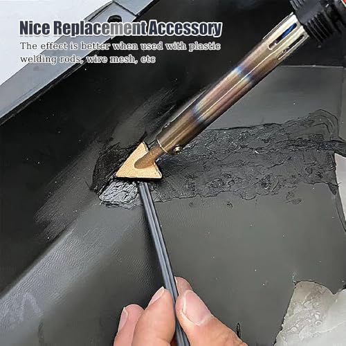 Image of 4Pcs Professional Plastic Welder Replacement Tips Copper Head Soldering Iron Tips for Leather Shoe Repairs Welder Accessories for Smooth Car Bumper Repair