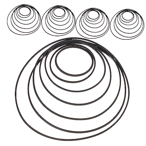 Totority Sturdy Rubber Cassette Recorder Belts 50 Pieces Tape Recorder Belts for Repair and Maintenance Use