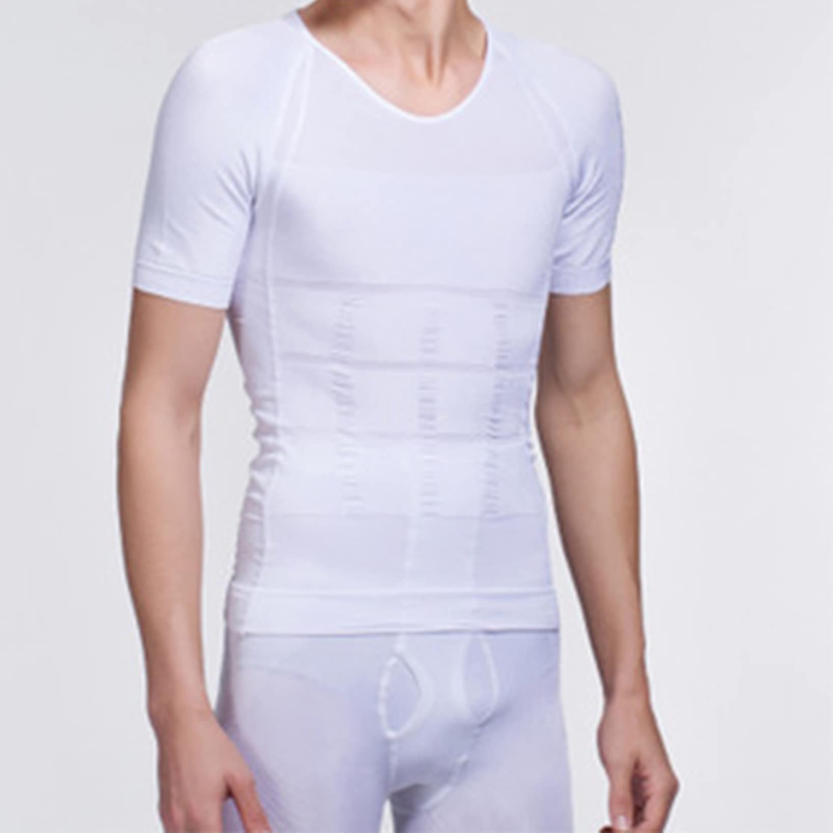 WBYSFR Hi Compression Shapewear Tank Tank dla mężczyzn, Elastyczna koszula z krótkim rękawem - Trening