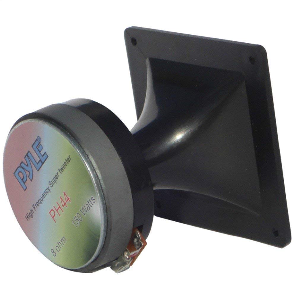 PYLE PH44 Driver A COMPRESIÓN Tweeter A Trompeta Cuadrado DE 11,50 XES 11,50 CM DE 75 VATIOS RMS 150 VATIOS MAX IMPEDANCIA 8 OHMES CASA DJ Fiestas Disco Home Party Coche SENSIBILIDAD' 105 DB