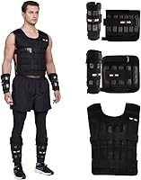 LEKÄRO 44LB Adjustable Weighted Vest with Removable Steel Plates for Men Women - No-Bounce Workout Vest for Strength, Cardio & Running