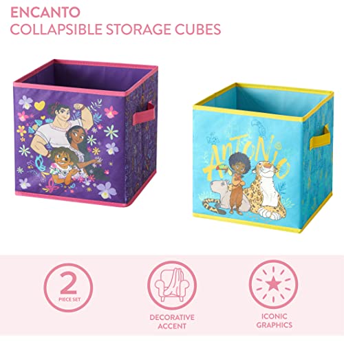 Image of Disney Encanto Set of Two Spacious Collpasible Storage Cubes, 10 inchx10 inch