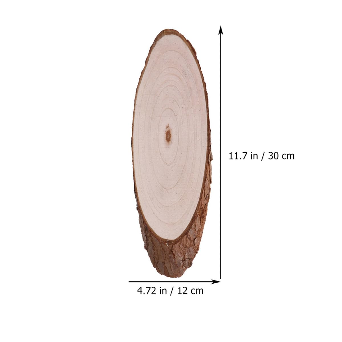 Zerodeko 5 Pezzi Fette di Legno Ovale Naturale per Decorazioni Fai da Te, Materiale Legno Beige Non Finito per Lavoretti Artigianali su Pareti e Finestre