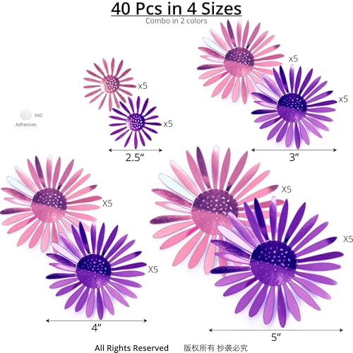 Cheerland 3D Pink Purple Flower Wall Decals for Girls Bedroom Removable No DIY
Cheerland 3D Pink Purple Flower Wall Decals for Nursery Living Room Removable No DIY
Cheerland 3D Pink Purple Flower Wall Decals for Wedding Birthday Party Removable No DI