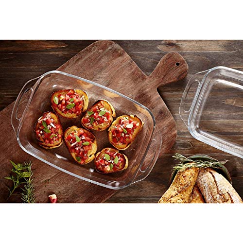 Marinex Assadeira Retangular Refratária com Alças Laterais em Vidro, 3.5 L