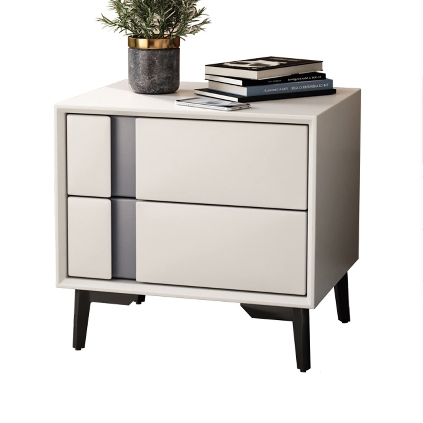BHGFYXBS Side Tables Bedroom Creative Square Double Drawer Bedside Table Rack Locker Living Room Side Cabinet Bedroom Storage Bedside Table Bedside Tables