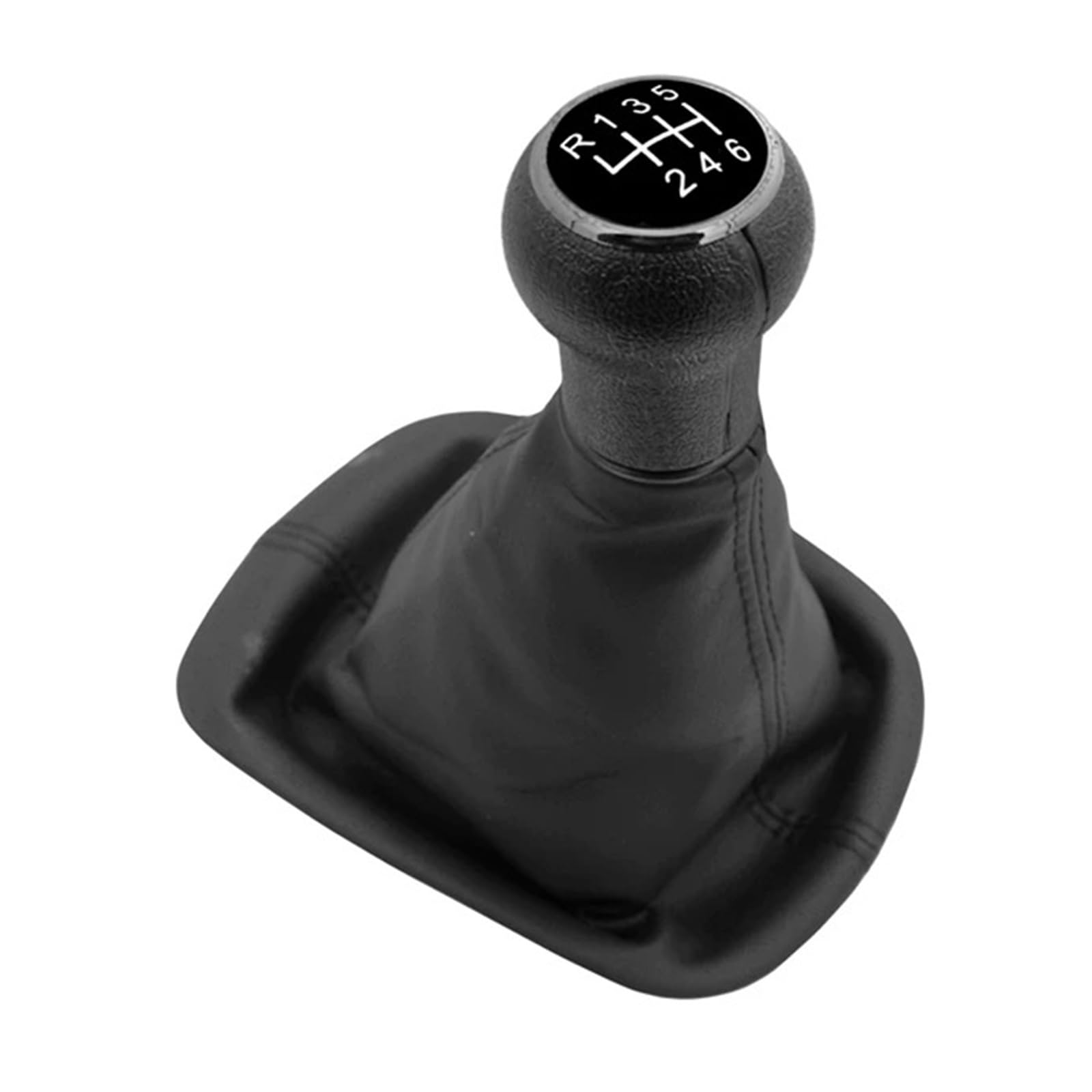 MWBDSZJQVX Gear Shift Knob for VW for Passat B5 3B 1996 1997 1998-2005 Black Leather Case 5/6 Speed Gear Shift Knob Lever Shifter Gaitor Boot Cover(6 Speed)