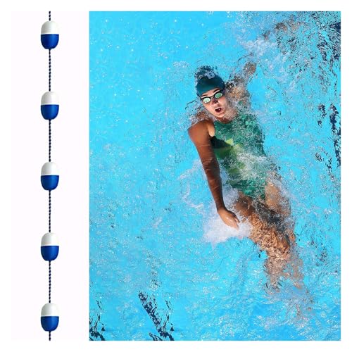 Séparateur de couloirs de piscine avec bouée de sécurité et échelle de piscine